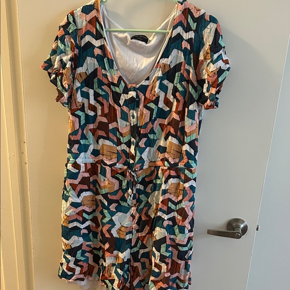 Lane Bryant Other - Lane Bryant Multicolor Chevron Romper Size 16